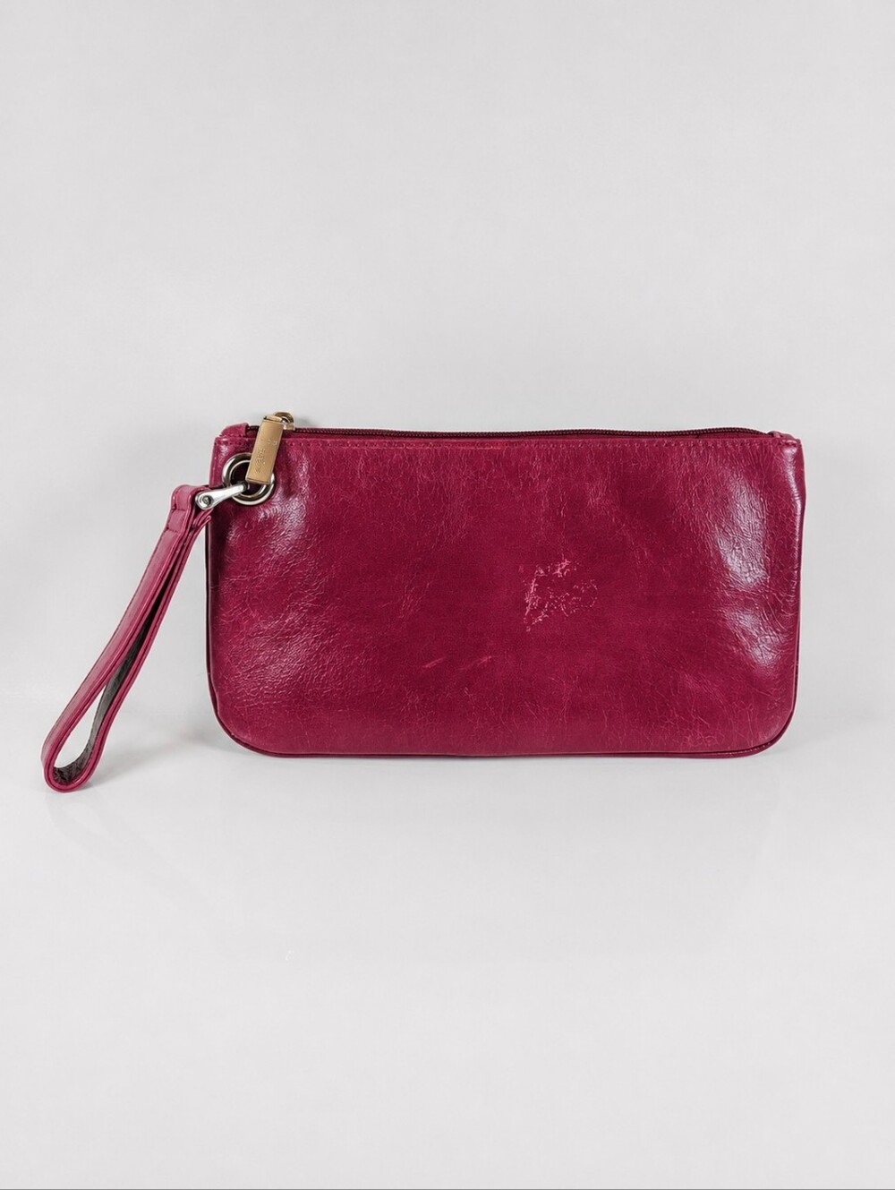HOBO International Magenta Leather Wristlet Clutch Wallet Purse - Picture 2 of 7